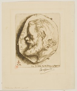 Portret van Meryon in profiel