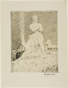 Het standbeeld van het verzet door Falguière, plaat vier van Het beleg van Parijs, 1870