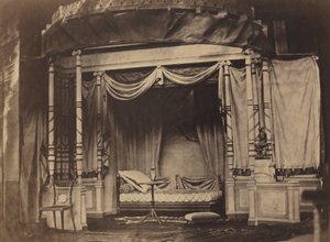 Slaapkamerdisplay op de Parijse Wereldtentoonstelling van 1855 door Félix Jacques Antoine Moulin