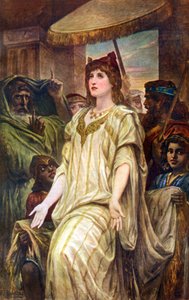 Esther smeekt voor haar volk, 1926 door Félix Joseph Barrias