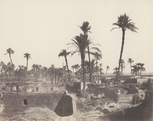 Abâziz, interieur van een Arabisch dorp, 1851-52, gedrukt 1853-54 door Félix Teynard