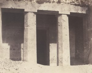 Béni-Haçan, Hypogeen architectuur - Tombe van Amoneï, 1851-52, gedrukt 1853-54 door Félix Teynard