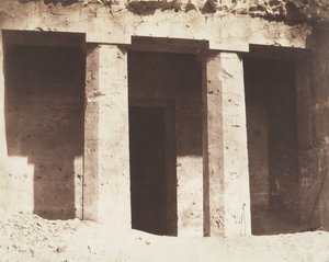 Béni Haçan, hypogeïsche architectuur, tombe van Amoneï, 1851-52 door Félix Teynard