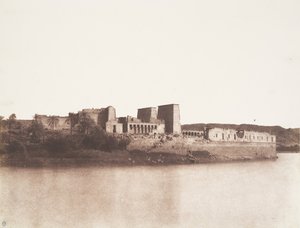 Ile de Fileh Philæ, Vu Générale Prise du Nord-Ouest au Point A, 1851-52