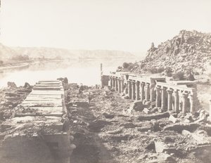 Ile de Fileh Philæ, Vue Générale Prise du Point I, Sur La Plateforme door Félix Teynard