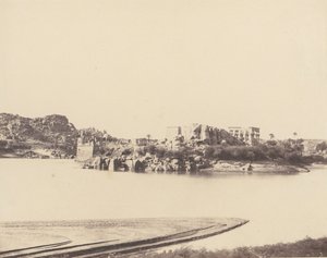 Ile de Fileh Philæ, algemeen uitzicht genomen vanuit het zuidoosten op punt B, 1851-52, gedrukt 1853-54