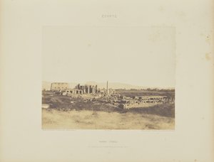 Karnak (Thebe). Algemeen zicht op de ruïnes vanuit het zuidoosten, in T door Félix Teynard