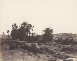 Karnak Thebe, Avenue de Sphinx - Vue Générale Prise du Point G door Félix Teynard