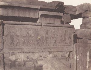 Karnak Thebe, Paleis - Granieten Constructie - Beeldhouwwerk..., 1851-52, gedrukt 1853-54 door Félix Teynard
