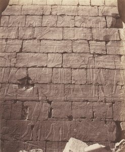 Karnak Thebe, Paleis - Hypostyle Zaal - Decoratie van de Muur, 1851-52, gedrukt 1853-54