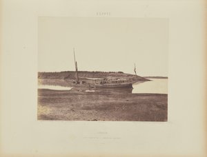 Louksor. Kleine Arm van de Nijl - Barque de Voyageurs door Félix Teynard