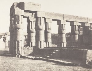 Louksor Thebe, latere constructie - Parallelle galerijen door Félix Teynard