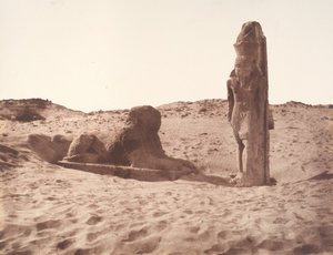 Séboûah, Tempel, Kolos en Sfinx van het Linkerdeel van de Avenue, 1851-52 door Félix Teynard