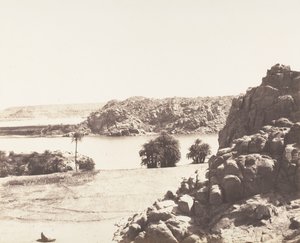 Tâfah, Granieten Rotsen aan de Oevers van de Nijl, 1851-52, gedrukt 1853-54 door Félix Teynard