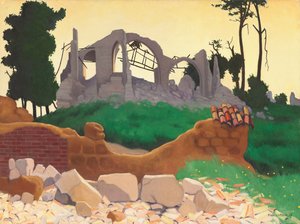 De kerk van Souain door Félix Vallotton