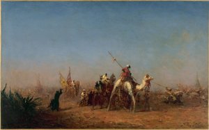 Karavaan op de weg naar Mekka, tussen 1880 en 1885