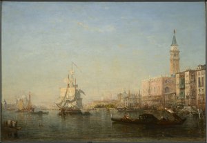 Het Grote Kanaal, Venetië door Félix Ziem