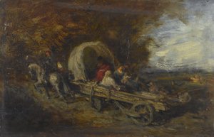 De koets, tussen 1843 en 1844 door Félix Ziem