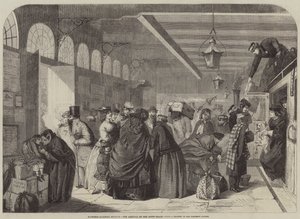 Hastings Treinstation, de Aankomst van de Trein door Florence Claxton