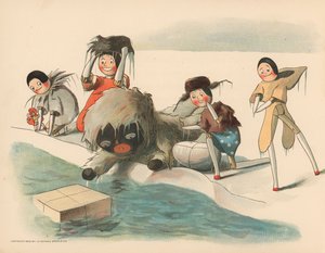 Illustratie voor De Golliwoggs Poolavonturen