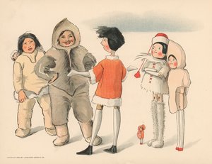 Illustratie voor De Golliwoggs Poolavonturen