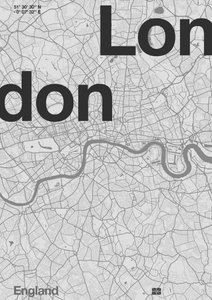 Londen Minimalistische Kaart