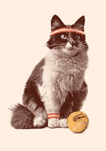 Tennis Kat, 2021 door Florent Bodart