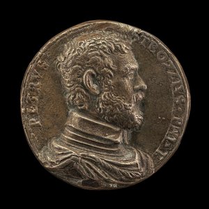 Pietro Strozzi, ca. 1545 (gegoten niet-zilver) (voorkant van 6240384) door Florentine School