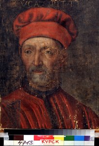Portret van de rijke Florentijnse bankier Luca Pitti door Florentine School