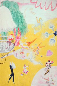Liefdesvlucht van een roze snoephart, 1930 door Florine Stettheimer
