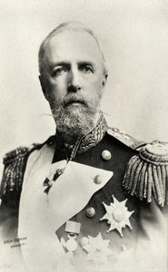 Portret van Oscar II , koning van Zweden en Noorwegen (foto)