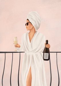 Luxe ochtend met champagne op het balkon