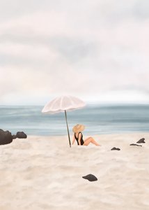 Rustig strandtafereel