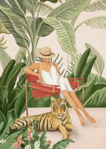 Woman Tiger Tropisch Toevluchtsoord