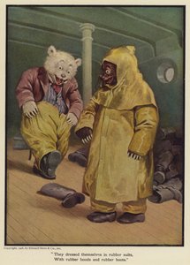 Ze kleedden zich in rubberen pakken, met rubberen kappen en rubberen laarzen door Floyd V. Campbell