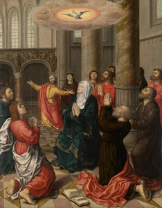 Pinksteren door Follower of Bernard van Orley