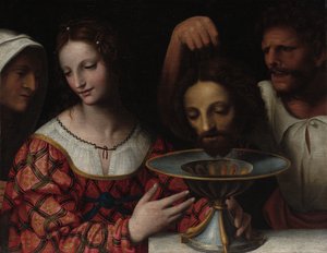 Salome met het Hoofd van Johannes de Doper door Follower of Bernardino Luini