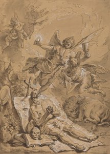 Laatste Communie van Sint Hiëronymus door Follower of Francesco Fontebasso