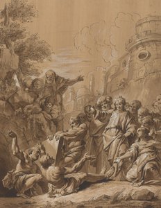 De opwekking van Lazarus door Follower of Francesco Fontebasso