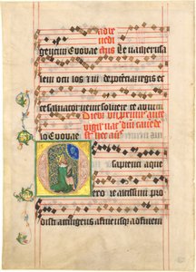 David in gebed door Follower of Master of the Golden Bull