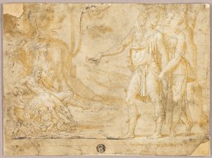 Faustulus en Merentia Ontdekken Romulus en Remus