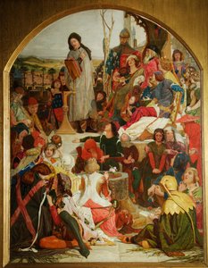 Chaucer aan het hof van Edward III, 1847-1852 door Ford Madox Brown