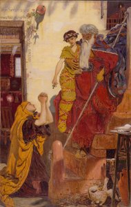 Elia en de zoon van de weduwe, 1864 door Ford Madox Brown