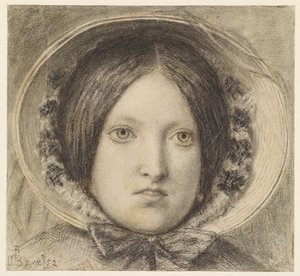De laatste van Engeland - Portret van Emma Hill door Ford Madox Brown