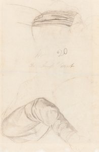 Twee draperiestudies (verso)