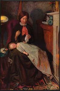 Wachten: Een Engels haardvuur van 1854-1855, 1855 door Ford Madox Brown