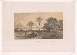 Boerenkar met ossen in een Hongaars landschap