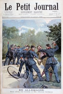 Een vechtpartij tussen Duitse soldaten en Beierse officieren, Duitsland, 1898