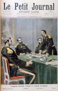 Admiraal Gervais voor de onderzoekscommissie, 1895