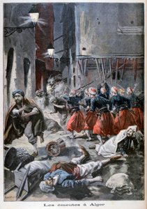 Anti-Joodse rellen in Algiers, 1898 door Fortuné Méaulle